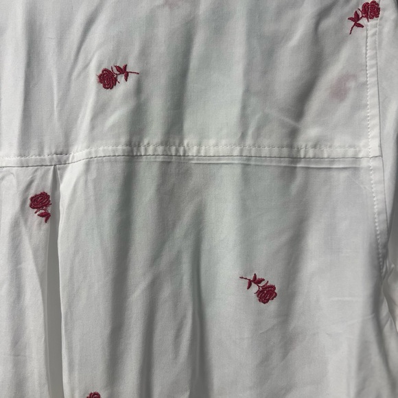 Jane and Delancey red  flowers Embroidered Button Down Shirt size s - Picture 6 of 6